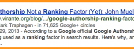 Google Authorship search result